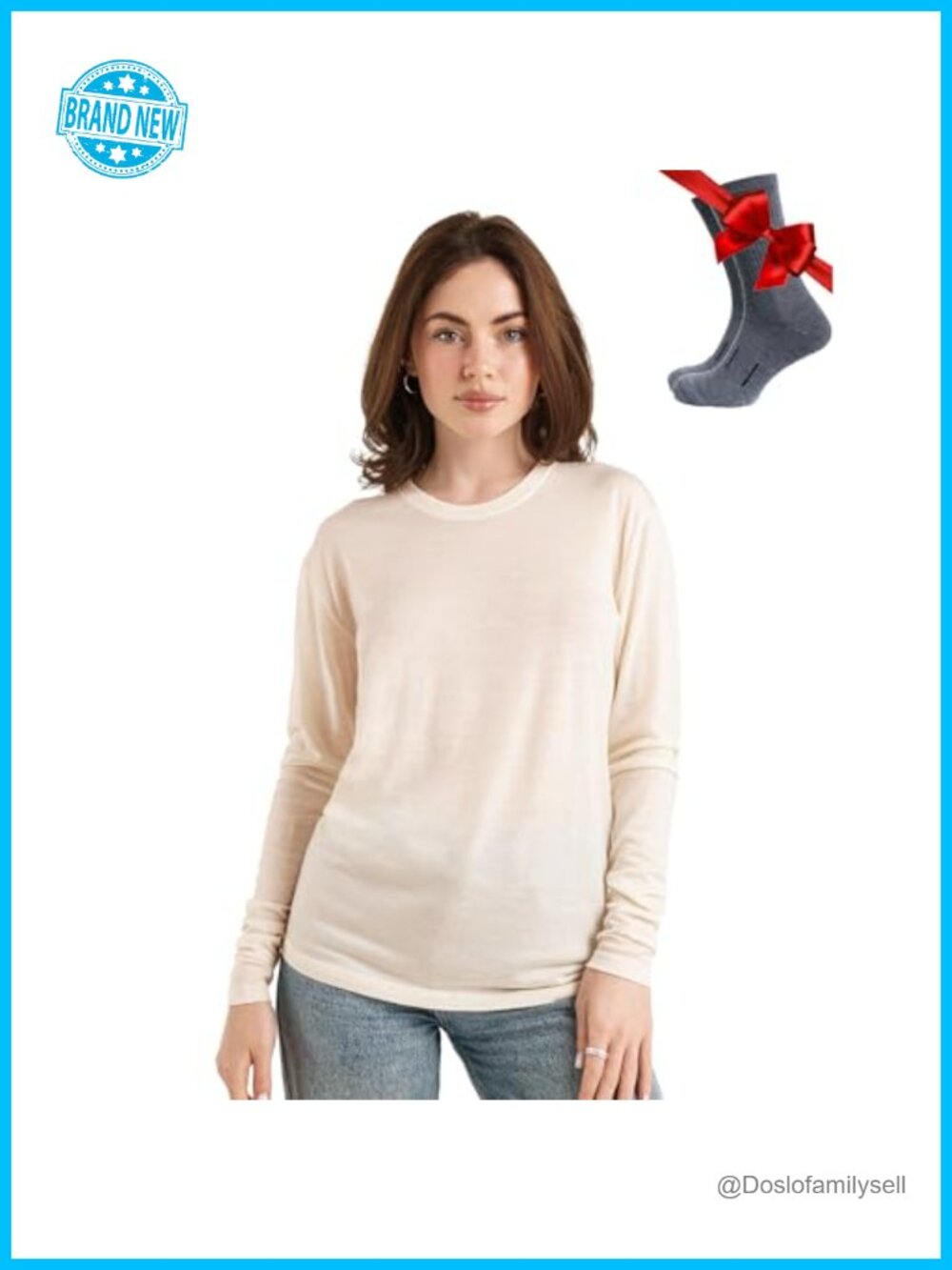 100 Percent Merino Wool Base Layer Women Long Sleeve Thermal Shirt
